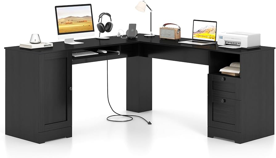 かつPCデスク② Amazon.com: XXkseh 39 inch Gaming Computer Desk PC Z Shaped Table